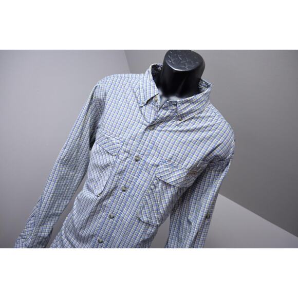 Exofficio Button Up Camp Shirt Plaid Vented Fishing Long Sleeve Mens Sz XL - Picture 4 of 10
